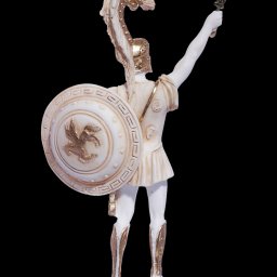 Achilles with his sword and shield, greek alabaster statue 4