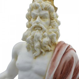 Hades, Pluto, God of the dead and the king of the underworld, greek alabaster statue with color 4