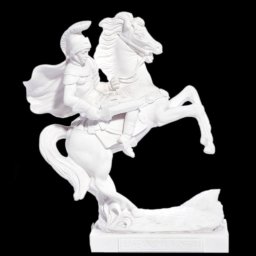  Alexander The Great riding Bucephalus, alabaster statue 1