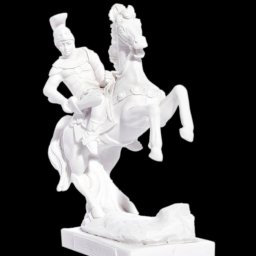  Alexander The Great riding Bucephalus, alabaster statue 2