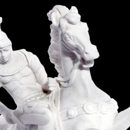  Alexander The Great riding Bucephalus, alabaster statue 4