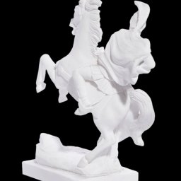  Alexander The Great riding Bucephalus, alabaster statue 3