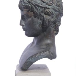 Antinoos (Antinous) greek plaster green bust statue 2