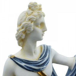 Apollo greek alabaster statue with color and patina 4