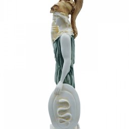 Goddess Athena, greek alabaster statue with color 3