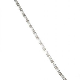 Large greek key design - meander silver bracelet 1
