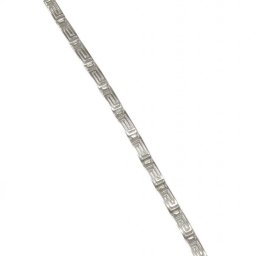 Greek key design - meander long silver bracelet 1