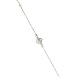 Silver bracelet with a small greek key design - meander 1