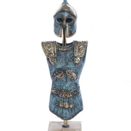 Bronze armour of King Leonidas on marble base 1