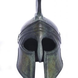 Greek bronze statue of Athenian helmet 2