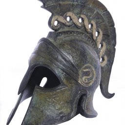 Greek bronze statue of a helmet from Argos 1