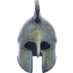 Athenian helmet greek bronze statue 2