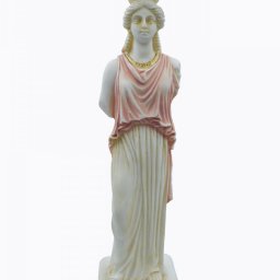 Caryatid greek alabaster statue - pink 1