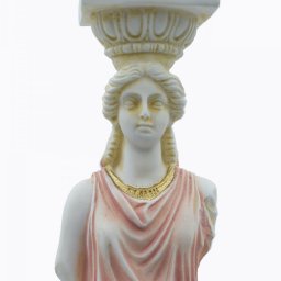 Caryatid greek alabaster statue - pink 4