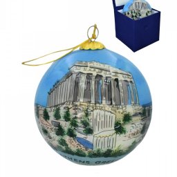 Christmas Ball Parthenon Acropolis ornament tree in a gift box 1
