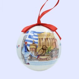 Christmas Tree Ball Parthenon Acropolis in a gift box 1