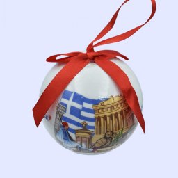 Christmas Tree Ball Parthenon Acropolis in a gift box 3