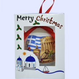Christmas Tree Ball Parthenon Acropolis in a gift box 4