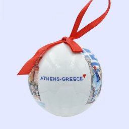 Christmas Tree Ball Parthenon Acropolis in a gift box 2