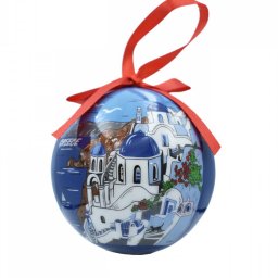 Christmas Tree Ball Santorini in a gift box 2