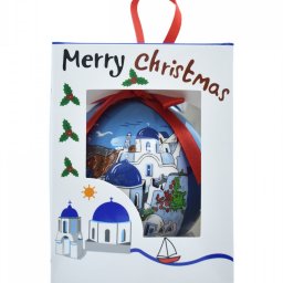 Christmas Tree Ball Santorini in a gift box 4