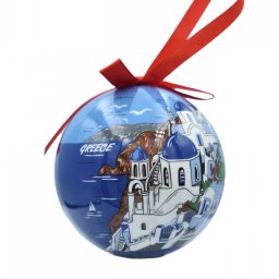 Christmas Tree Ball Santorini in a gift box 3