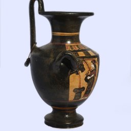 Archaic black-figure hydria with Maenads 2