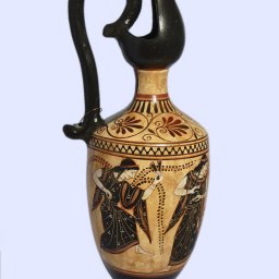 Archaic black-figure prochus with Maenads 1