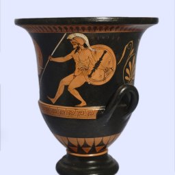 Classical red-figure crater with Achilles - Hector - Athena, greek pottery replica 2