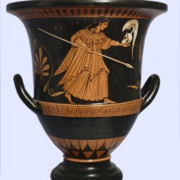 Classical red-figure crater with Achilles - Hector - Athena, greek pottery replica 3