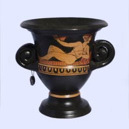 Classical red-figure crater with Hercules fighting with the Nemean lion  2