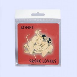 Athens Greece Coaster with Greek Lovers No.2 1