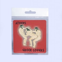 Athens Greece Coaster with Greek Lovers No.3 1