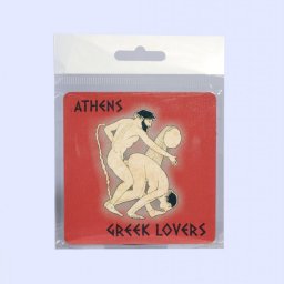 Athens Greece Coaster with Greek Lovers No.4 1
