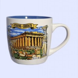 Porcelain cup with Parthenon of Acropolis in Athens 1