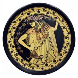 Greek ceramic plate depicting Dionysus (28cm) 1