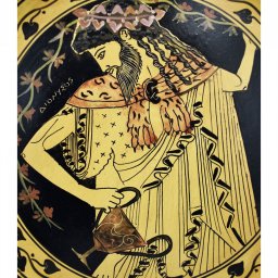 Greek ceramic plate depicting Dionysus (28cm) 2