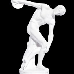 Discus thrower, Discobolus of Myron, greek alabaster statue 1