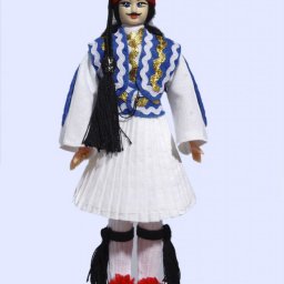 Handmade Large Tsolias Doll-Blue vest 1