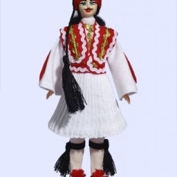 Handmade Large Tsolias Doll-Red vest 1