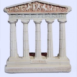 Parthenon facade of the Acropolis in Athens large plaster candlestick 1