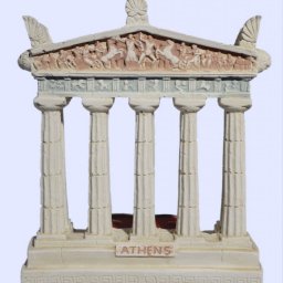 Parthenon facade of the Acropolis in Athens large plaster candlestick with acroceramo 1