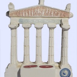 Parthenon facade of the Acropolis in Athens large plaster candlestick with acroceramo 2