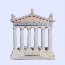 Parthenon facade of the Acropolis in Athens medium plaster candlestick with acroceramo 1