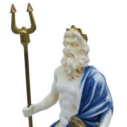 Hades, Pluto, God of the dead and the king of the underworld, small alabaster statue with color 3