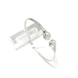 Greek spiral silver cuff bracelet 1