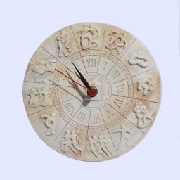 Round plaster wall clock with The ancient Olympic Games Sports 1