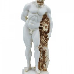 Hercules greek alabaster statue with color 1