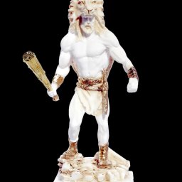 Greek alabaster statue of Hercules holding his club  1