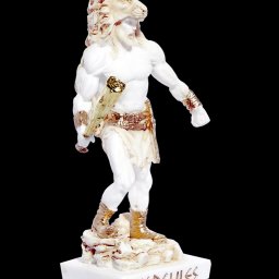 Greek alabaster statue of Hercules holding his club  2